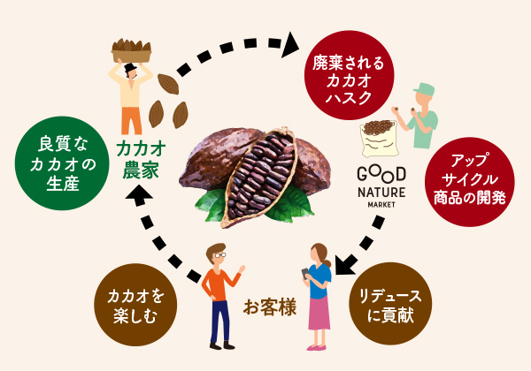 カカオのアップサイクル