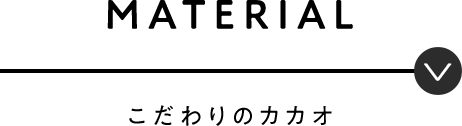 MATERIAL こだわりのカカオ
