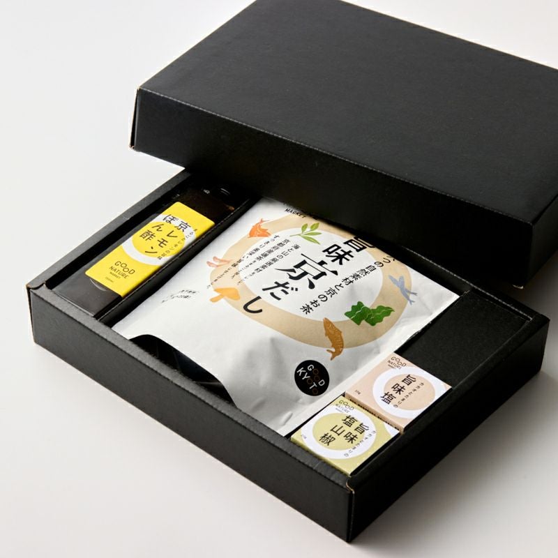 GOOD NATURE MARKET　調味料ギフトセット（塩・ぽん酢・京だし）