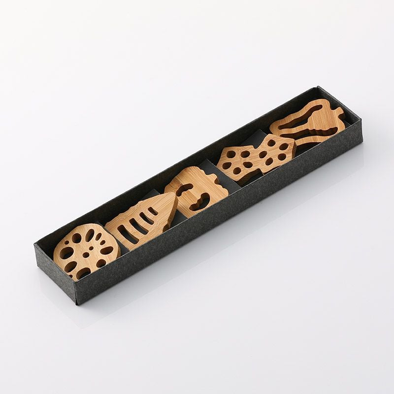 高野竹工 寄せ竹箸置き 野菜5個セット｜GNS ONLINE