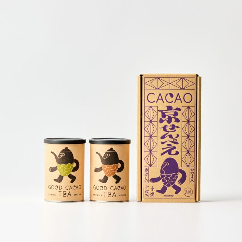 GOOD CACAO カカオ京せんべえ&カカオティーギフトセット｜GOOD NATURE